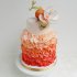 Персиковый свадебный торт №129864