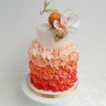 Персиковый свадебный торт №129865