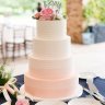 Персиковый свадебный торт №129870