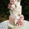 Пудровый свадебный торт №129874