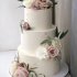 Пудровый свадебный торт №129877