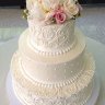 Пудровый свадебный торт №129879