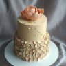 Пудровый свадебный торт №129883