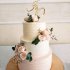 Пудровый свадебный торт №129886