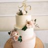 Пудровый свадебный торт №129885