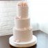 Пудровый свадебный торт №129887