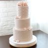 Пудровый свадебный торт №129888