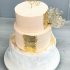Пудровый свадебный торт №129888