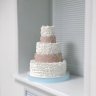 Пудровый свадебный торт №129891