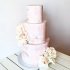 Розово-белый свадебный торт №129900
