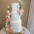 Розово-голубой свадебный торт №129921