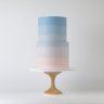 Розово-голубой свадебный торт №129925