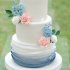 Розово-голубой свадебный торт №129928