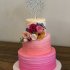Розовый свадебный торт №129934