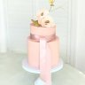 Розовый свадебный торт №129934