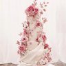 Розовый свадебный торт №129938