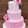 Розовый свадебный торт №129941