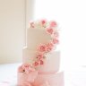 Розовый свадебный торт №129943