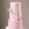 Розовый свадебный торт №129944
