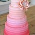 Розовый свадебный торт №129951