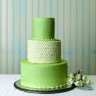 Салатовый свадебный торт №129984