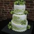 Салатовый свадебный торт №129984