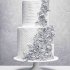 Серебряный свадебный торт №129994