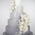 Серебряный свадебный торт №129996