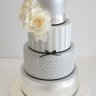 Серебряный свадебный торт №129998