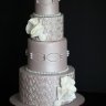 Серебряный свадебный торт №130001