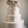 Серебряный свадебный торт №130005