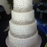 Серебряный свадебный торт №130007