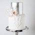 Серебряный свадебный торт №130010
