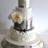 Серебряный свадебный торт №130011