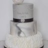 Серый свадебный торт №130014