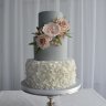 Серый свадебный торт №130012