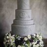 Серый свадебный торт №130014