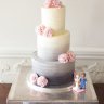 Серый свадебный торт №130018
