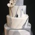 Серый свадебный торт №130030