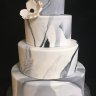 Серый свадебный торт №130029
