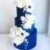 Синий свадебный торт №130032