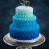 Синий свадебный торт №130035