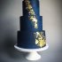 Синий свадебный торт №130039
