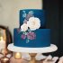 Синий свадебный торт №130040