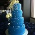 Синий свадебный торт №130041