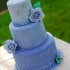 Синий свадебный торт №130044