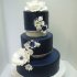 Синий свадебный торт №130045