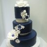 Синий свадебный торт №130044