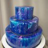 Синий свадебный торт №130045
