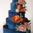 Синий свадебный торт №130048